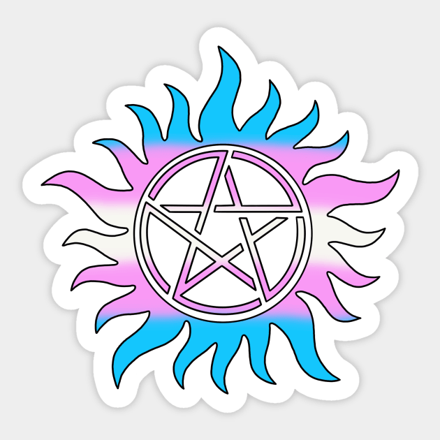 Trans Anti Possession Symbol Sticker by KayWinchester92